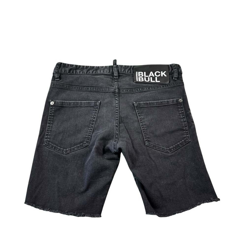 DSQUARED2‎ Black Bull Button Fly Denim Men's Short Size 28